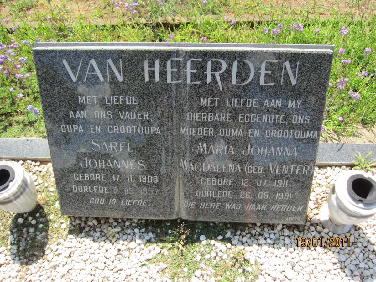 HEERDEN Sarel Johannes, van 1908-1997 &amp; Maria Johanna Magdalena VENTER 1911-1991
