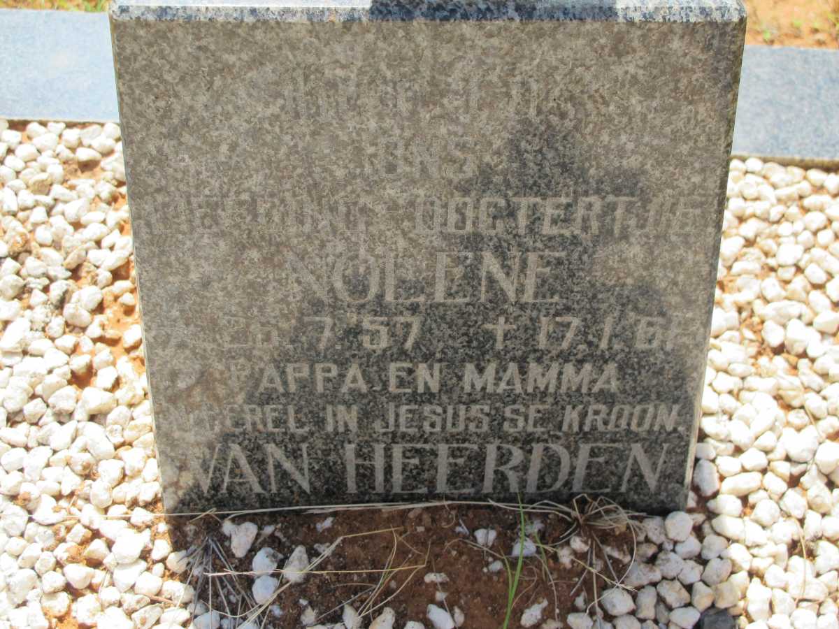 HEERDEN Nolene, van 1957-1961