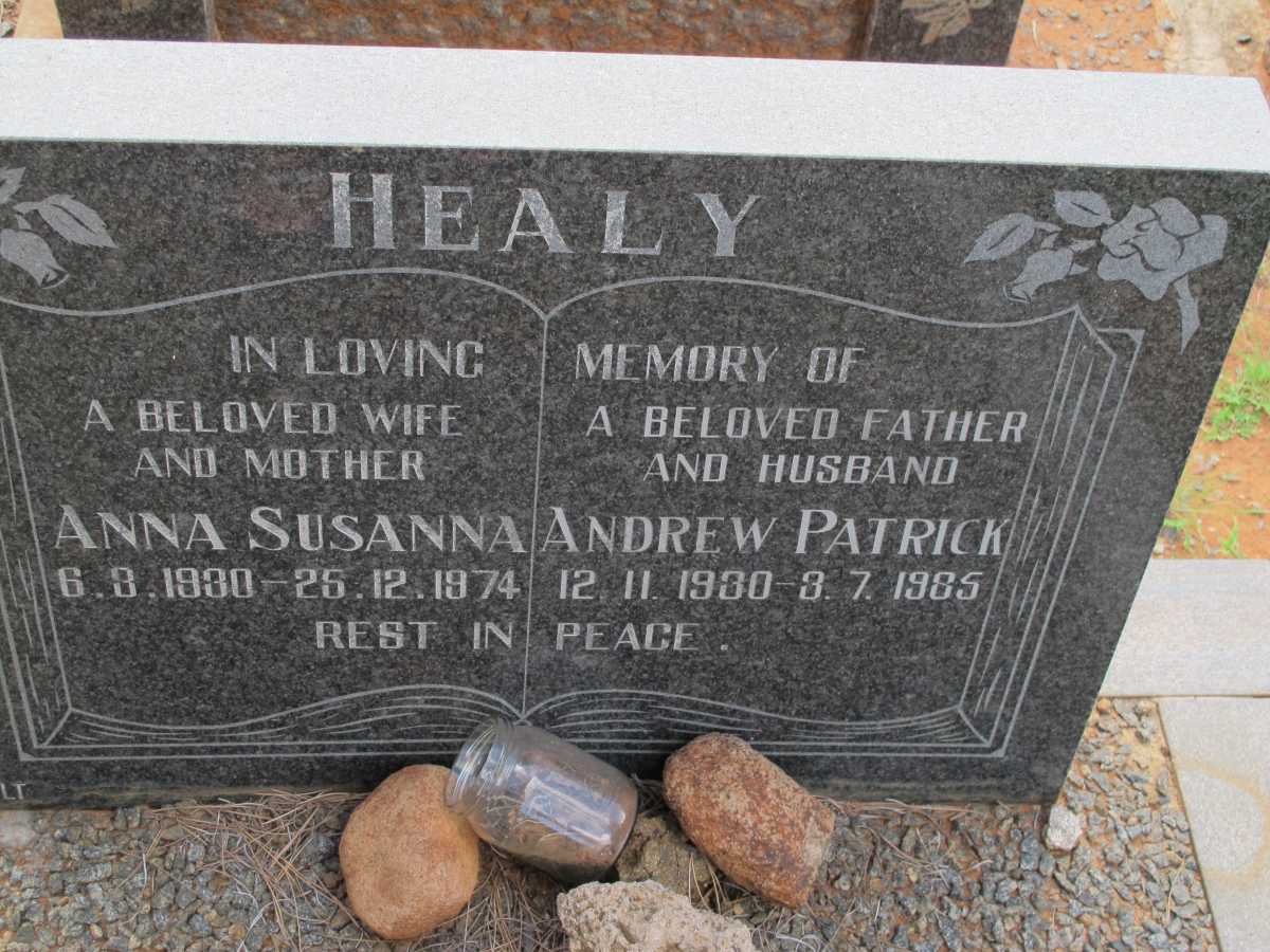 HEALY Andrew Patrick 1930-1985 &amp; Anna Susanna 1930-1974