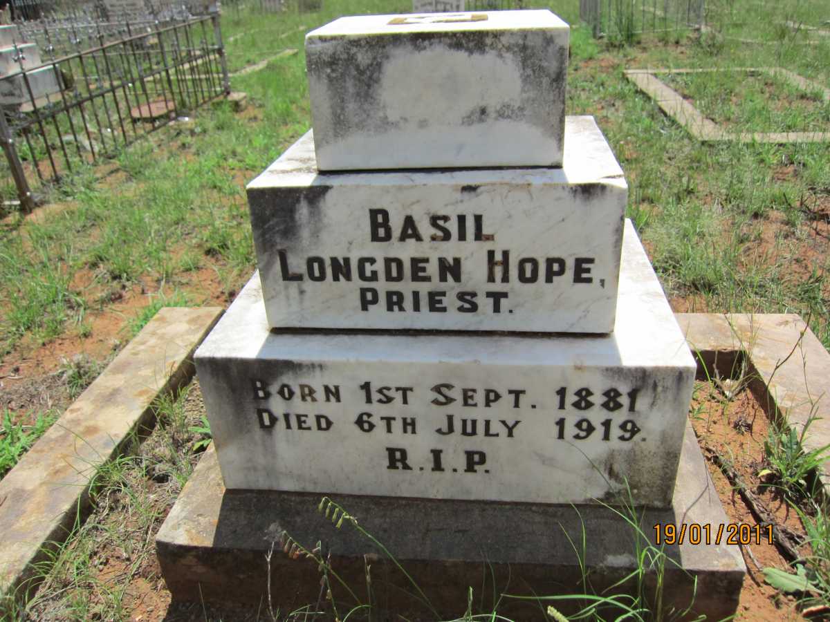 HOPE Basil Longden 1881-1919
