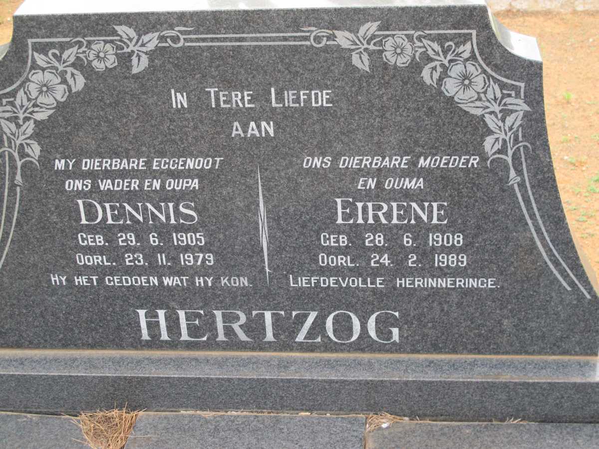 HERTZOG Dennis 1905-1979 &amp; Eirene 1908-1989