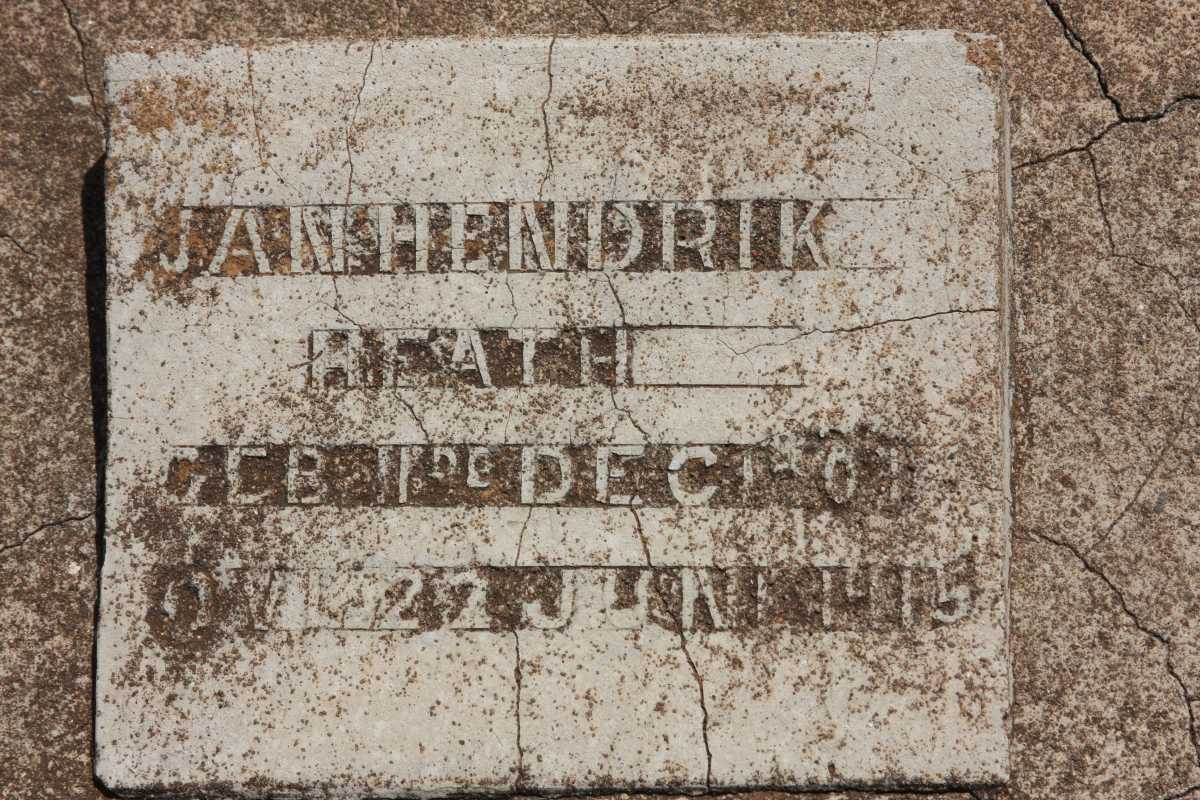 HEATH Jan Hendrik ?-1915