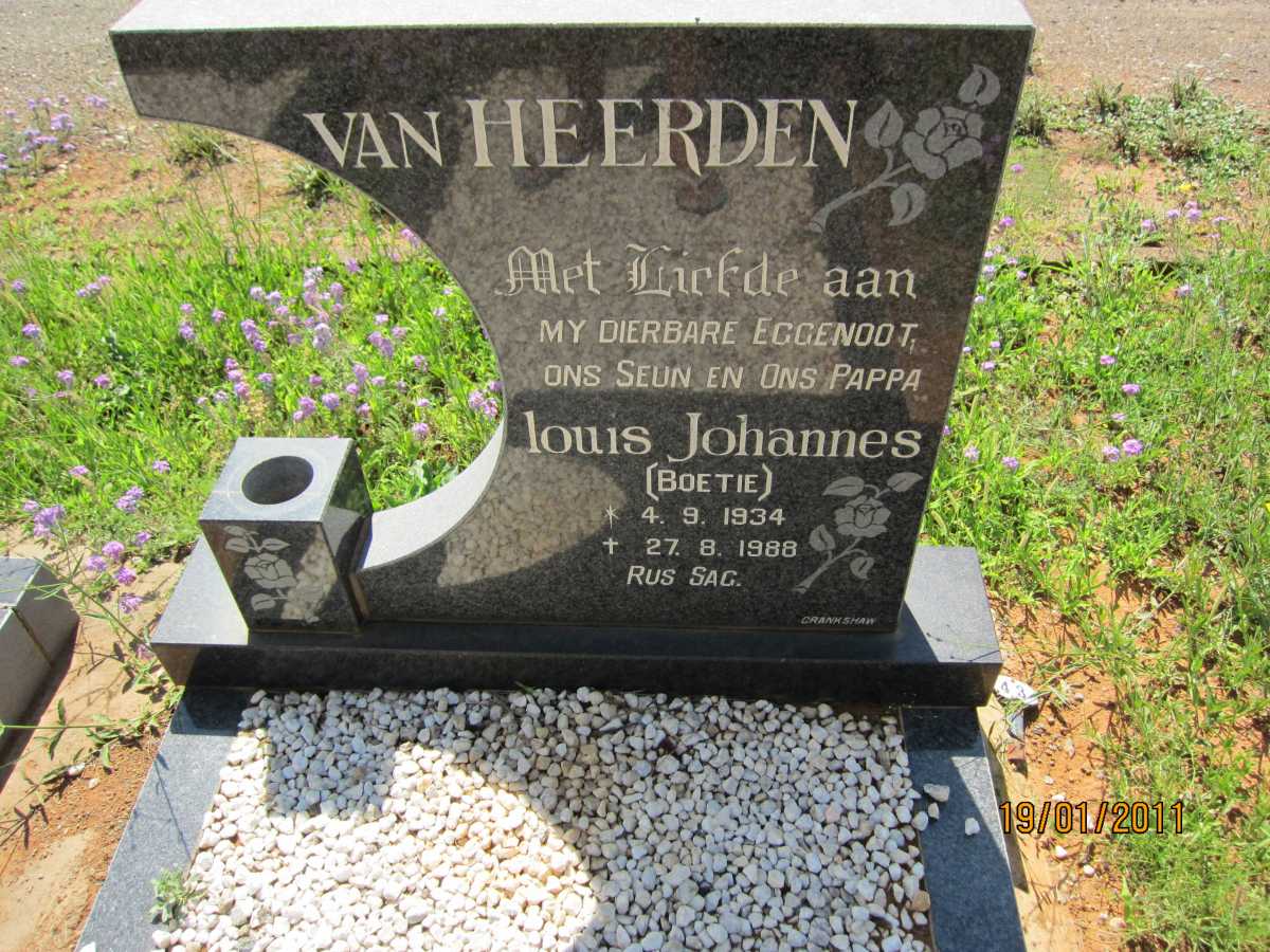 HEERDEN Louis Johannes, van 1934-1988