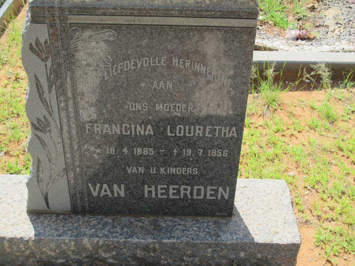 HEERDEN Francina Louretha, van 1885-1956