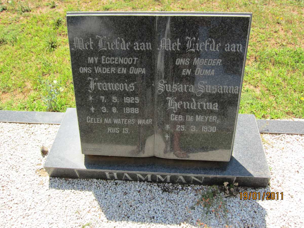 HAMMAN Francois 1925-1988