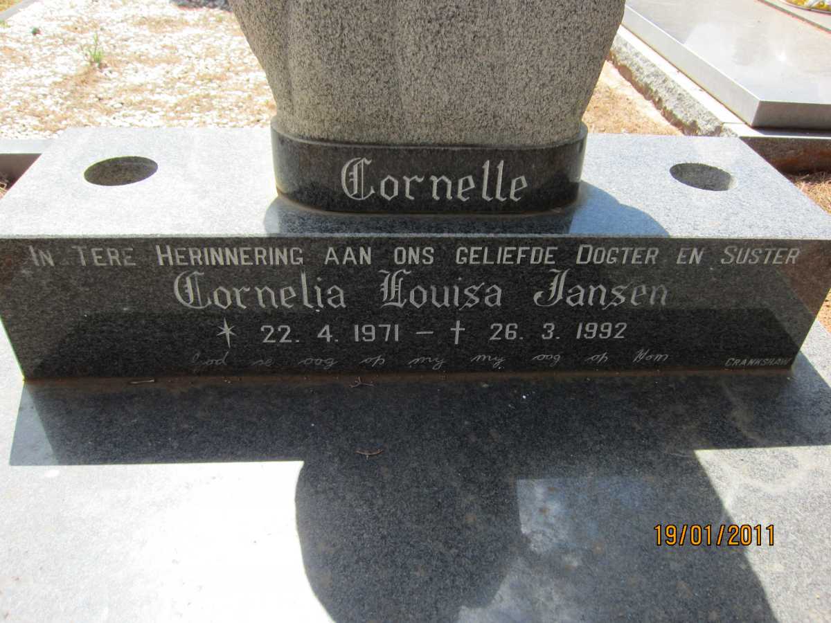 JANSEN Cornelia Louisa 1971-1992