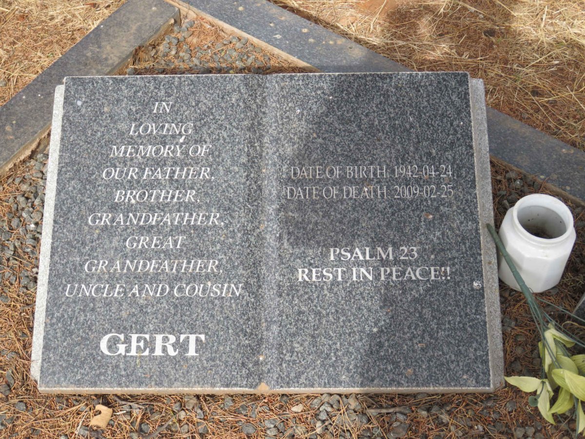 ? Gert 1942-2009 &amp; Lilian Louisa 1944-2016