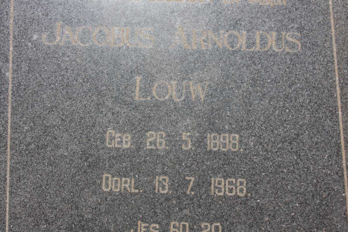 LOUW Jacobus Arnoldus 1898-1968
