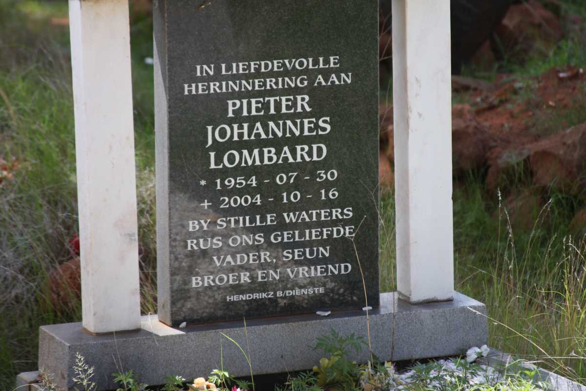 LOMBARD Pieter Johannes 1954-2004
