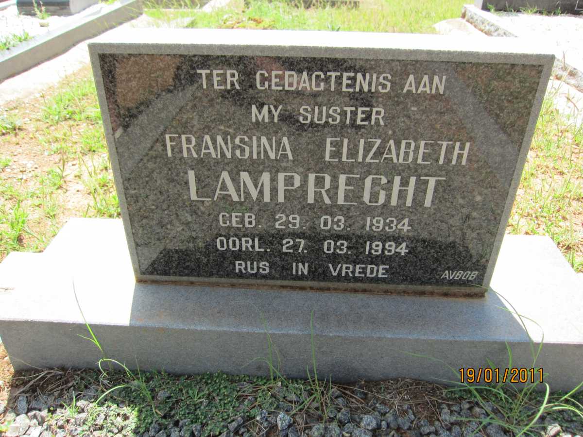 LAMPRECHT Fransina Elizabeth 1934-1994