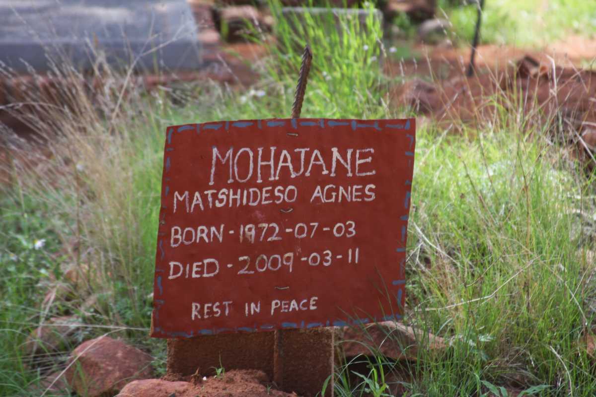 MOHAJANE Matshideso Agnes 1972-2009