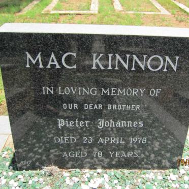 MACKINNON Pieter Johannes  -1978