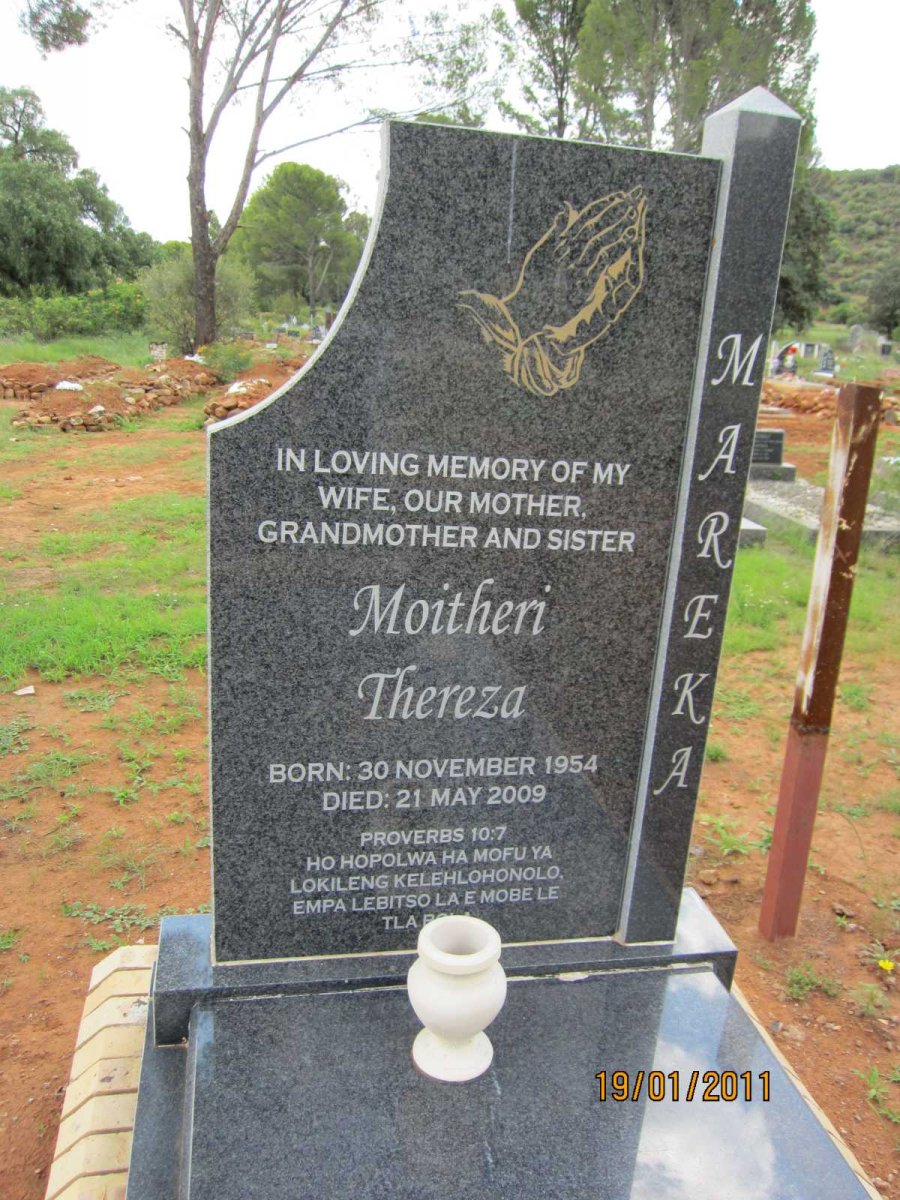 MAREKA Moitheri Thereza 1954-2009