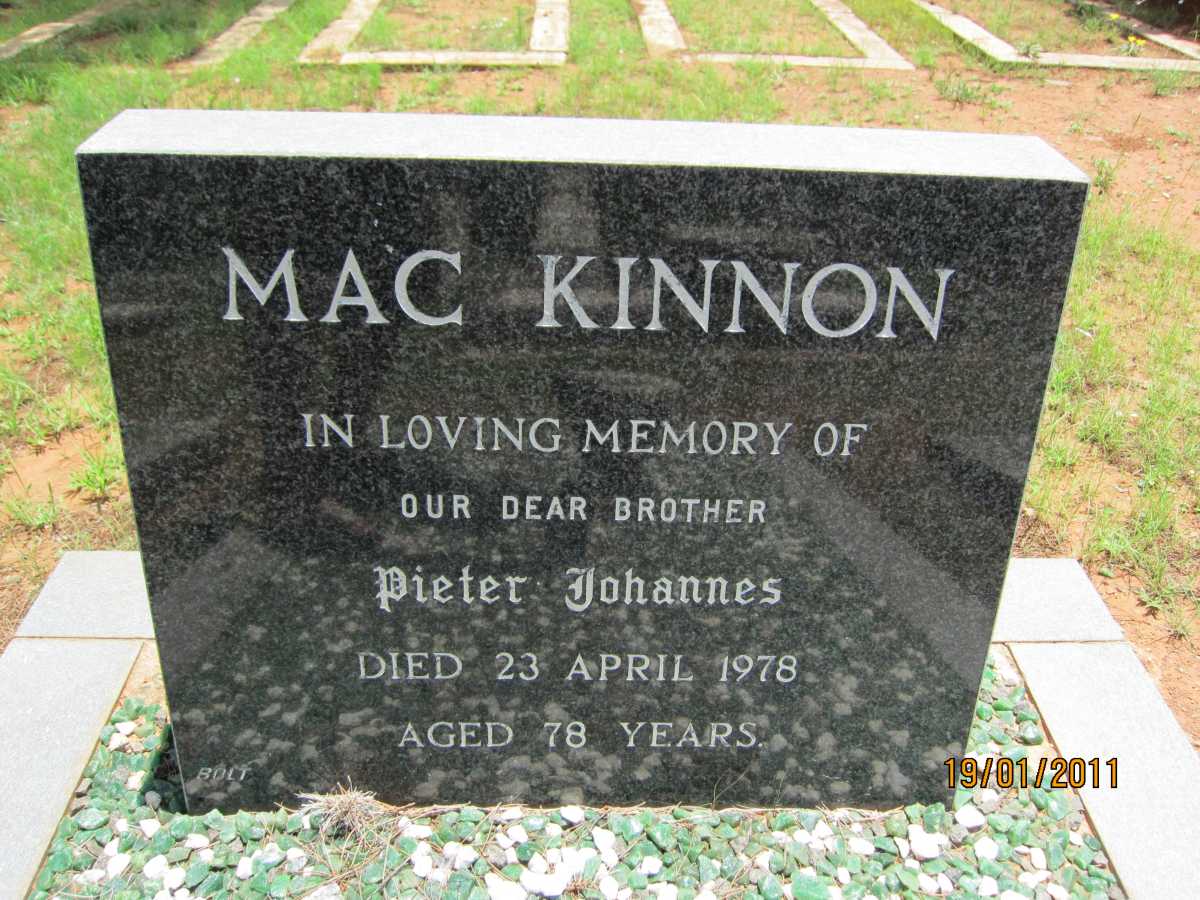 MACKINNON Pieter Johannes  -1978