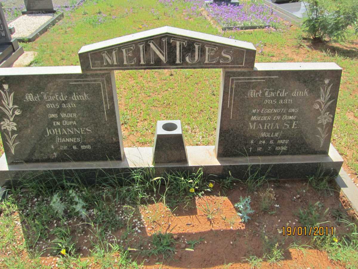 MEINTJES Maria S.E. 1922-1992