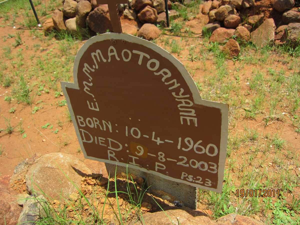 MAOTOANYANE E.M.M. 1960-2003