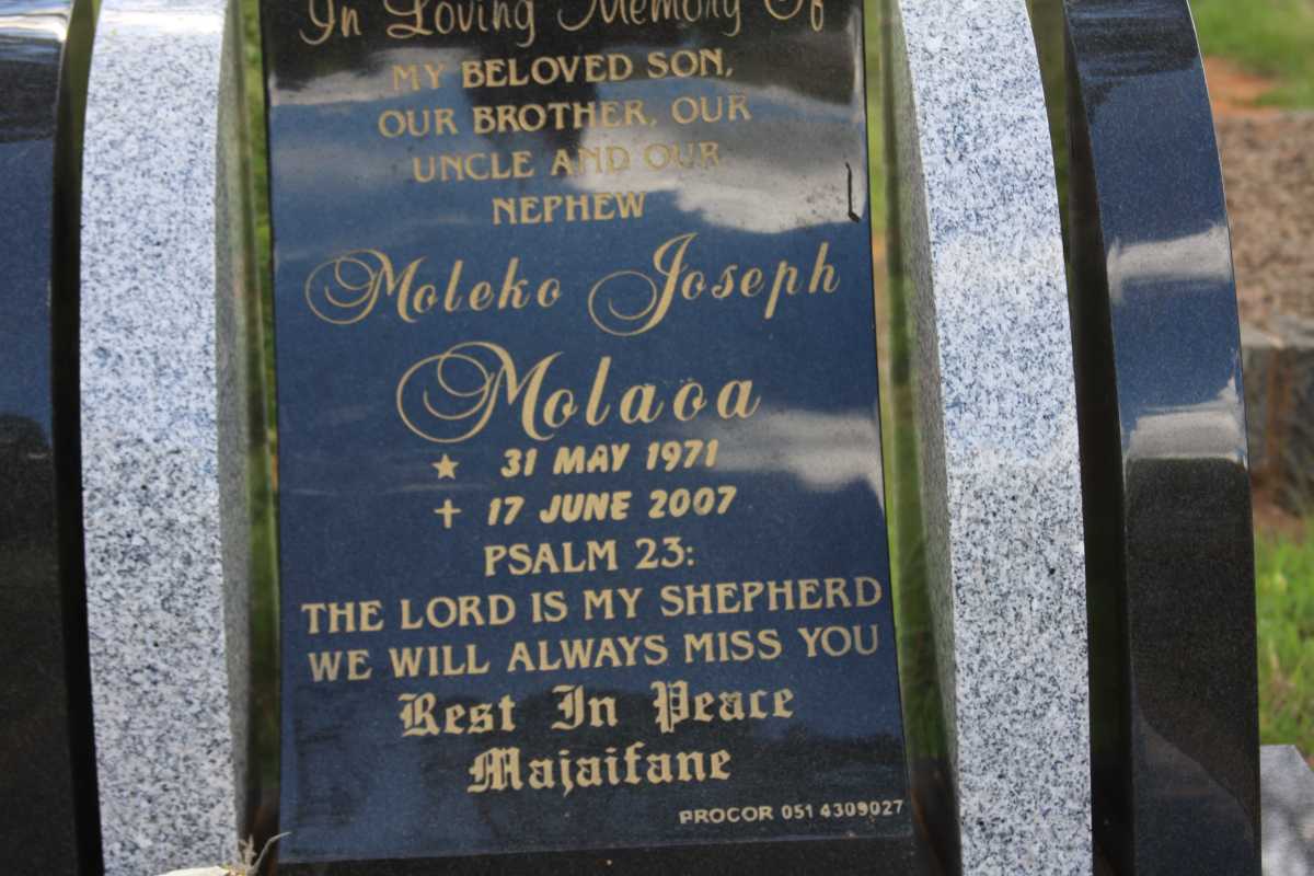 MOLAOA Moleko Joseph 1971-2007