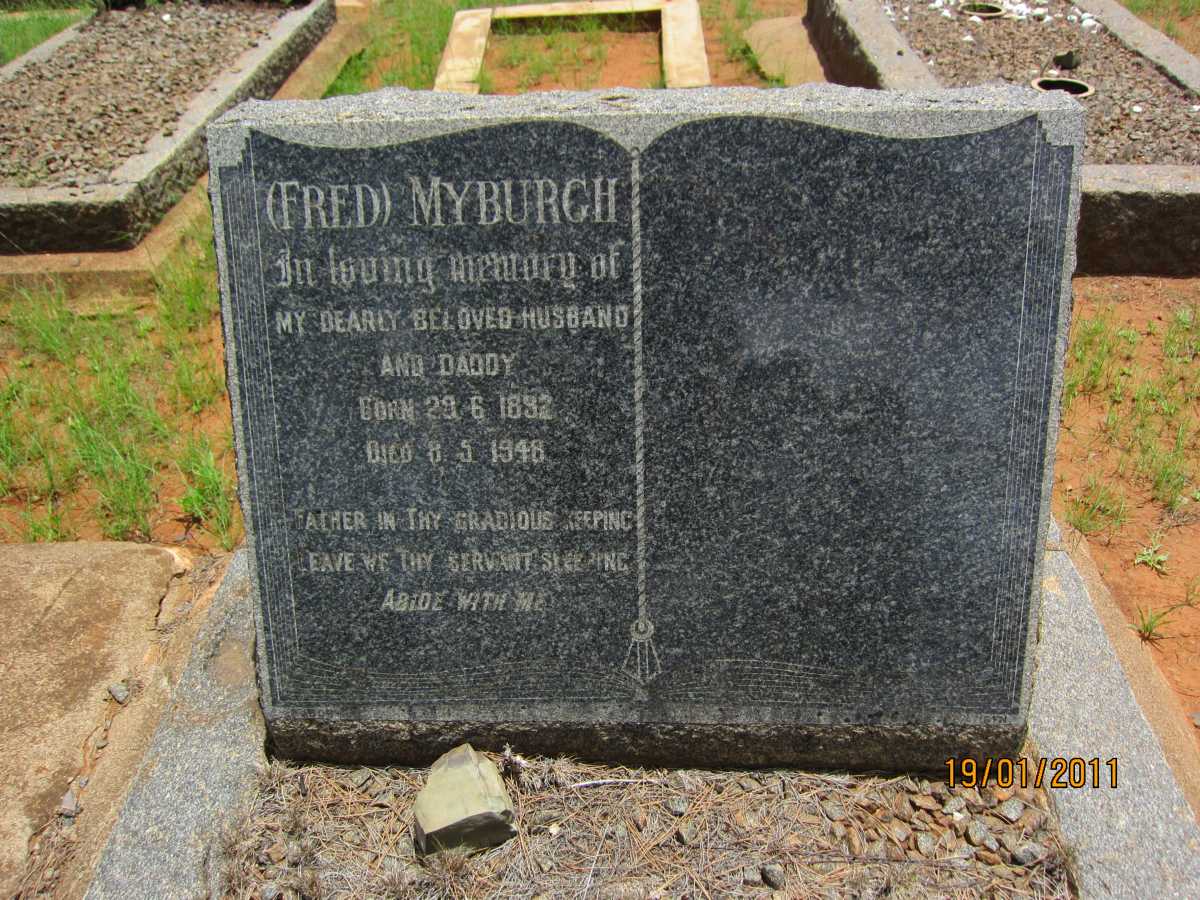 MYBURGH Fred 1892-1948