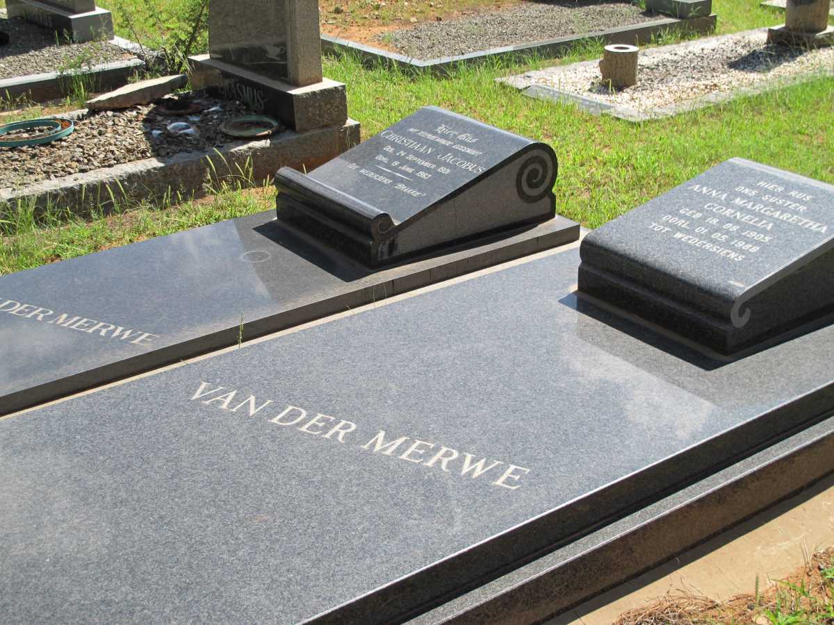 MERWE Christiaan Jacobus, van der 1901-1963 &amp; Anna Margaretha Cornelia 1905-1988