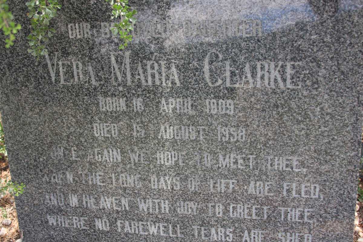 CLARKE Vera Maria 1909-1958