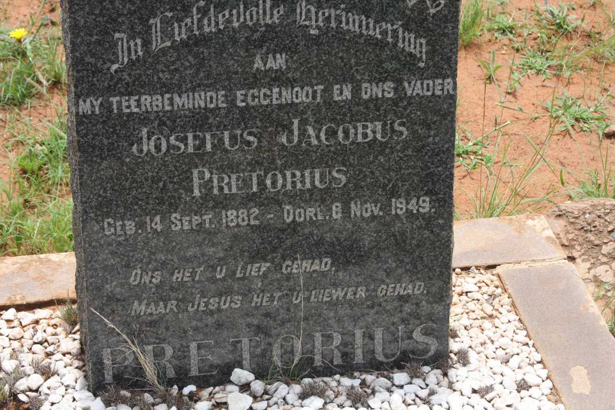 PRETORIUS Josefus Jacobus 1882-1949