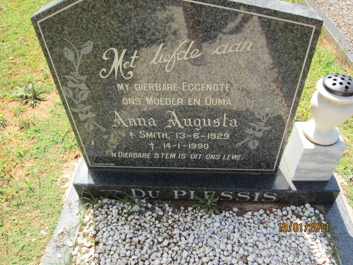 PLESSIS Anna Augusta, du nee SMITH 1929-1990