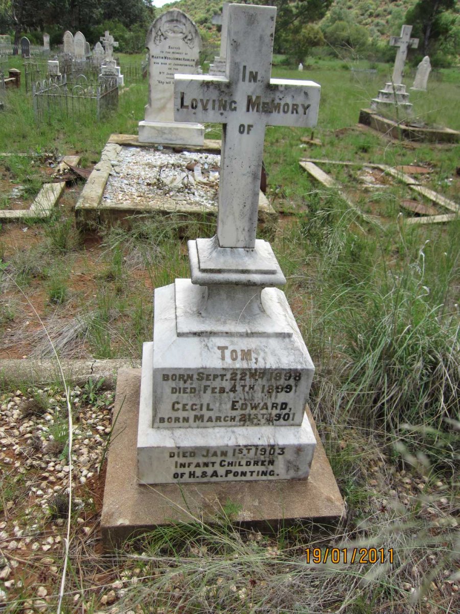 PONTING Tom 1898-1899 :: PONTING Cecil Edward 1901-1903