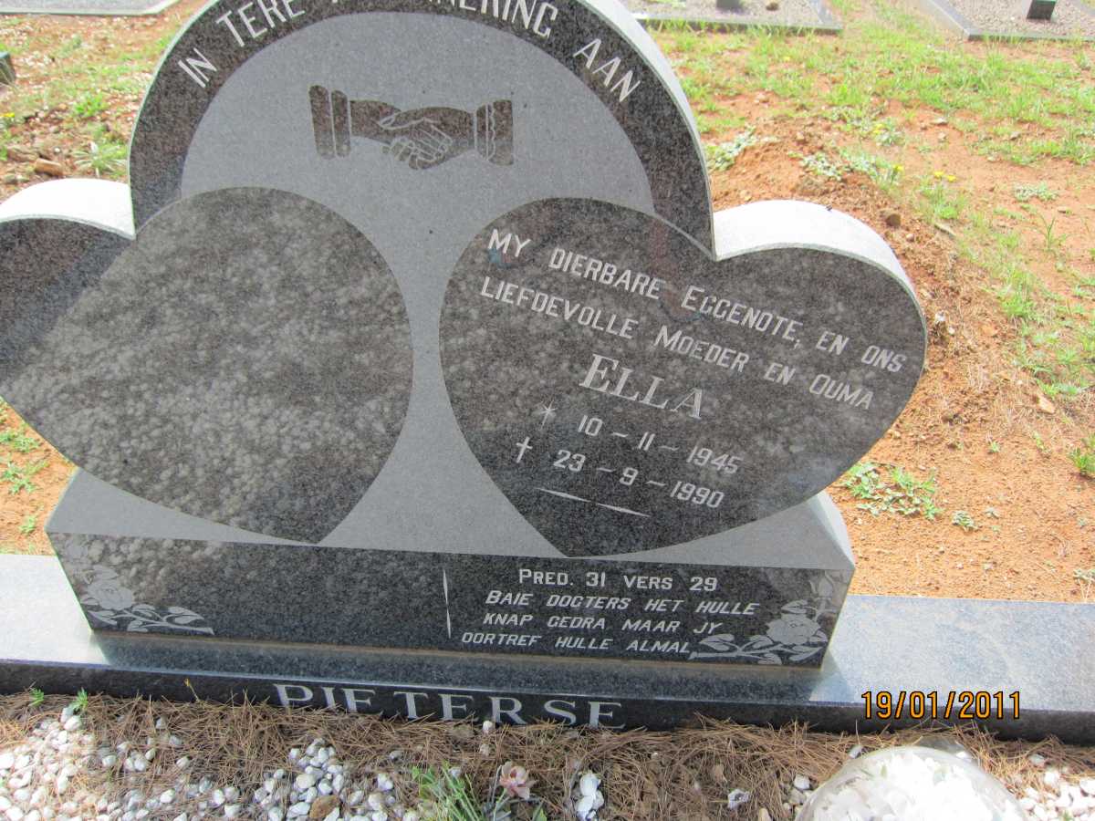 PIETERSE Ella 1945-1990