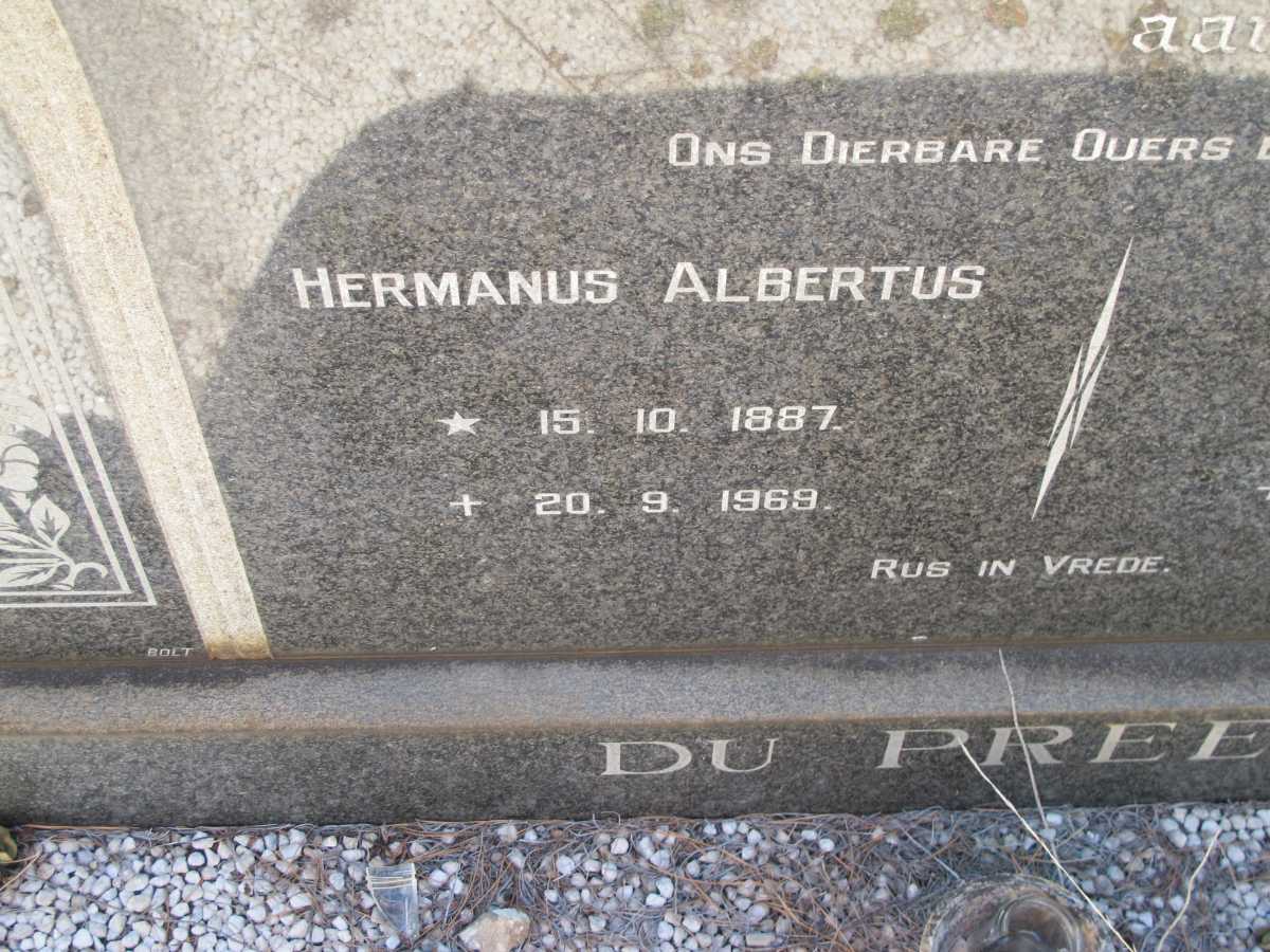 PREEZ Hermanus Albertus, du 1887-1969