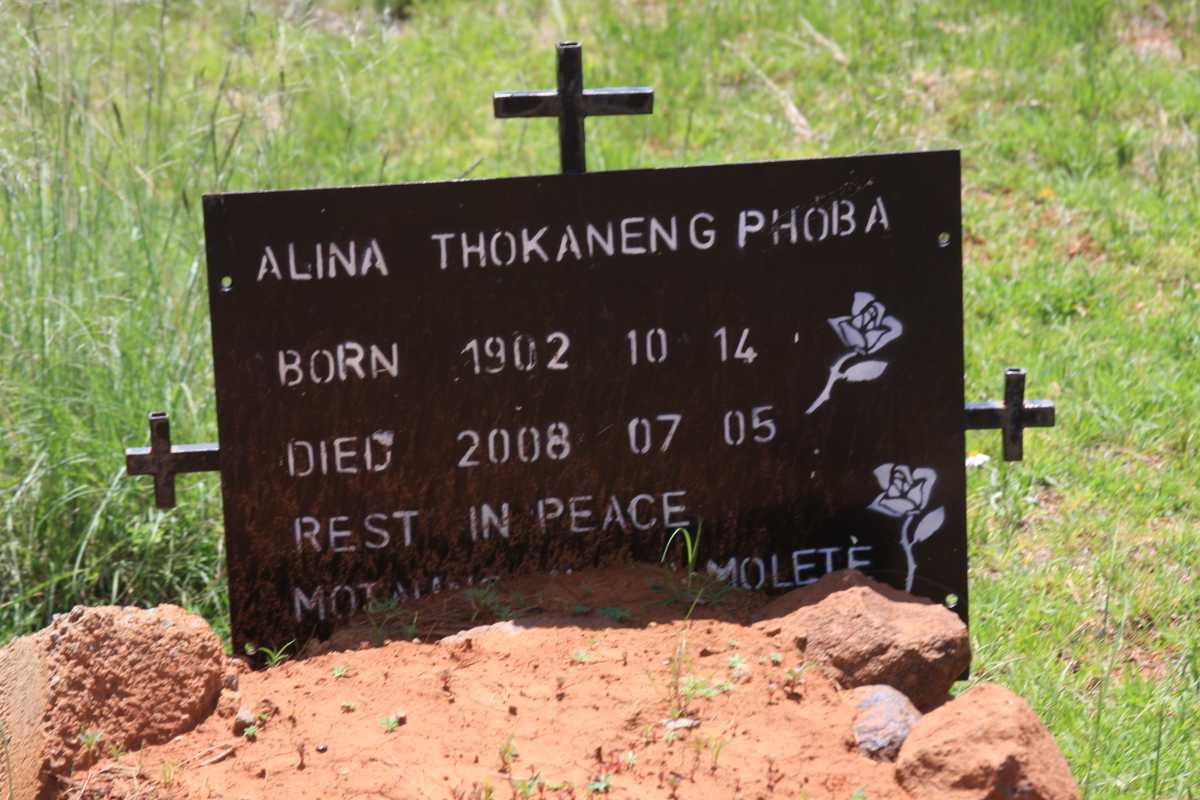PHOBA Alina Thokaneng 1902-2008
