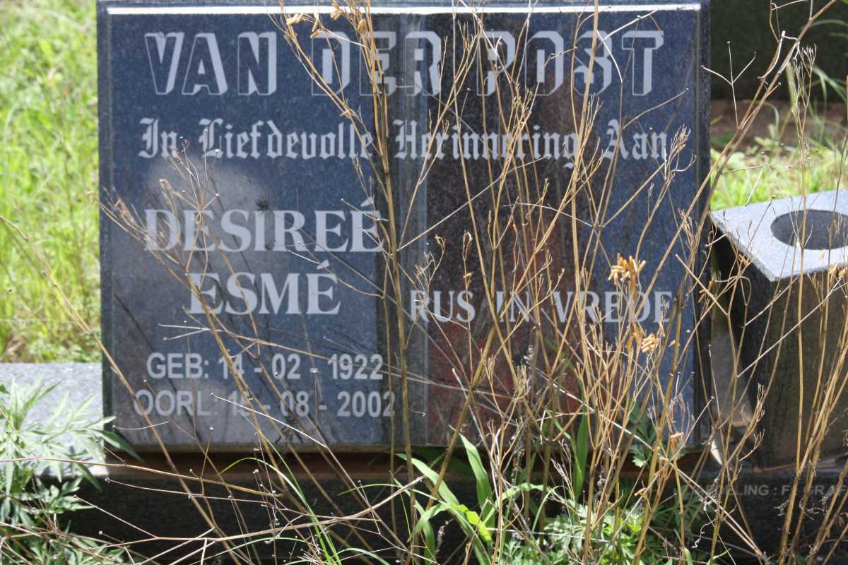 POST Desireé Esmé, van der 1922-2002