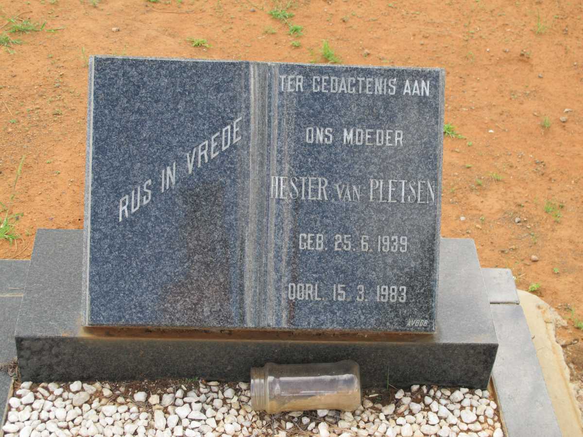 PLETSEN Hester, van 1939-1983