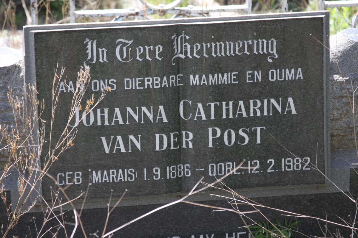 POST Johanna Catharina, van der nee MARAIS 1886-1982