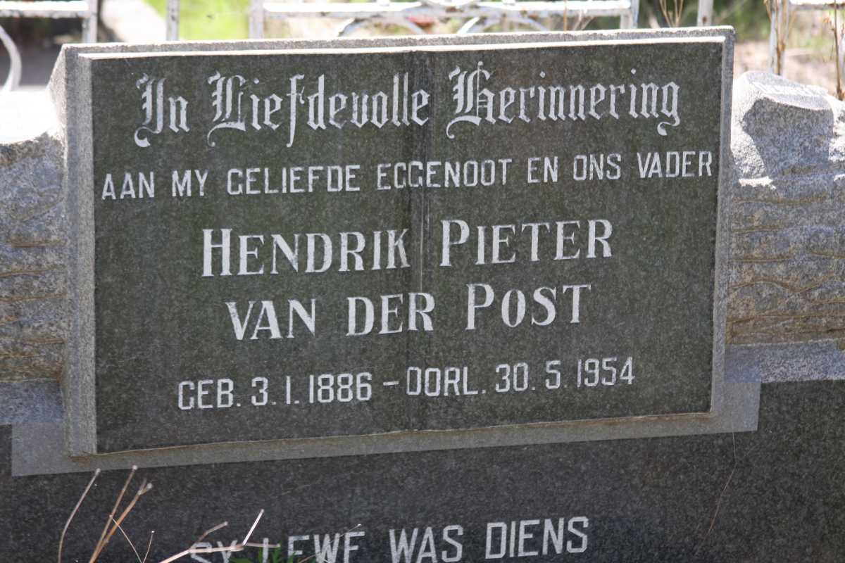 POST Hendrik Pieter, van der 1886-1954