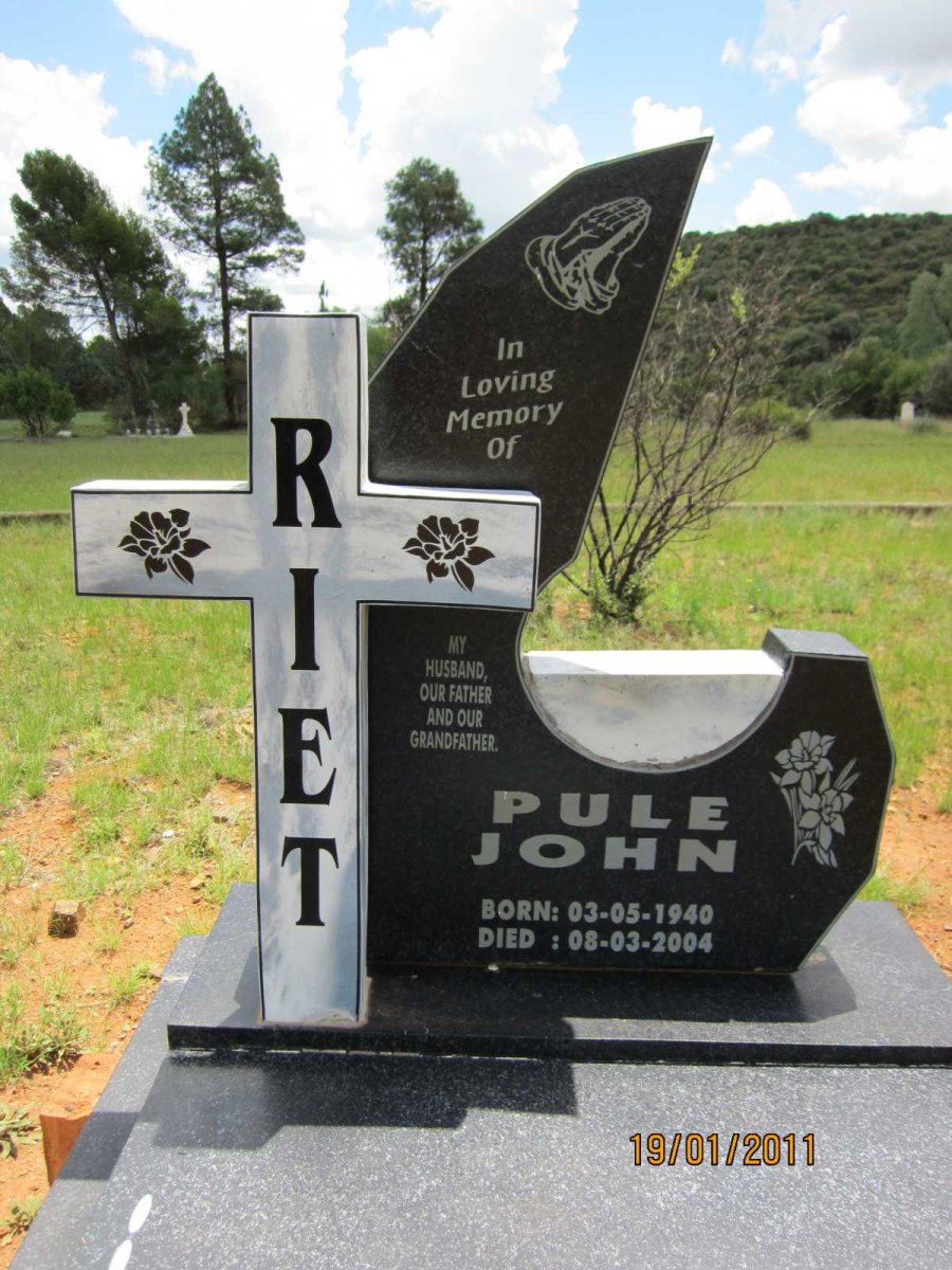 RIET Pule John 1940-2004