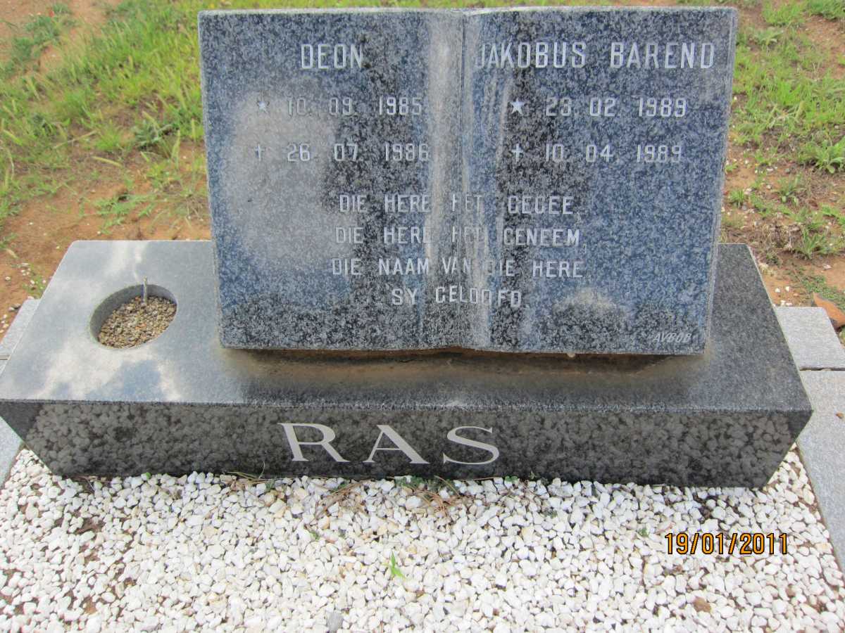 RAS Deon 1985-1986 :: RAS Jakobus Barend 1989-1989