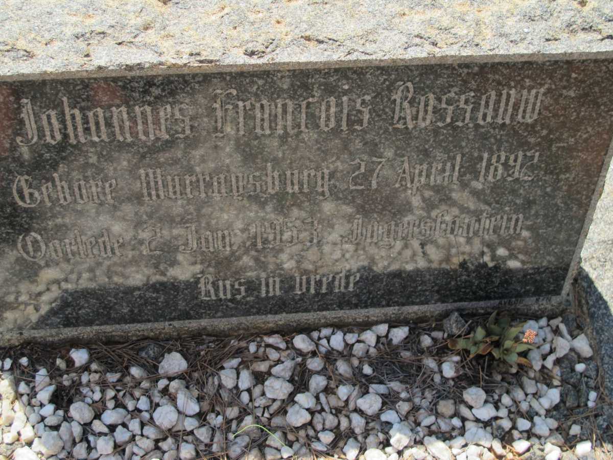 ROSSOUW Johannes Francois 1892-1953