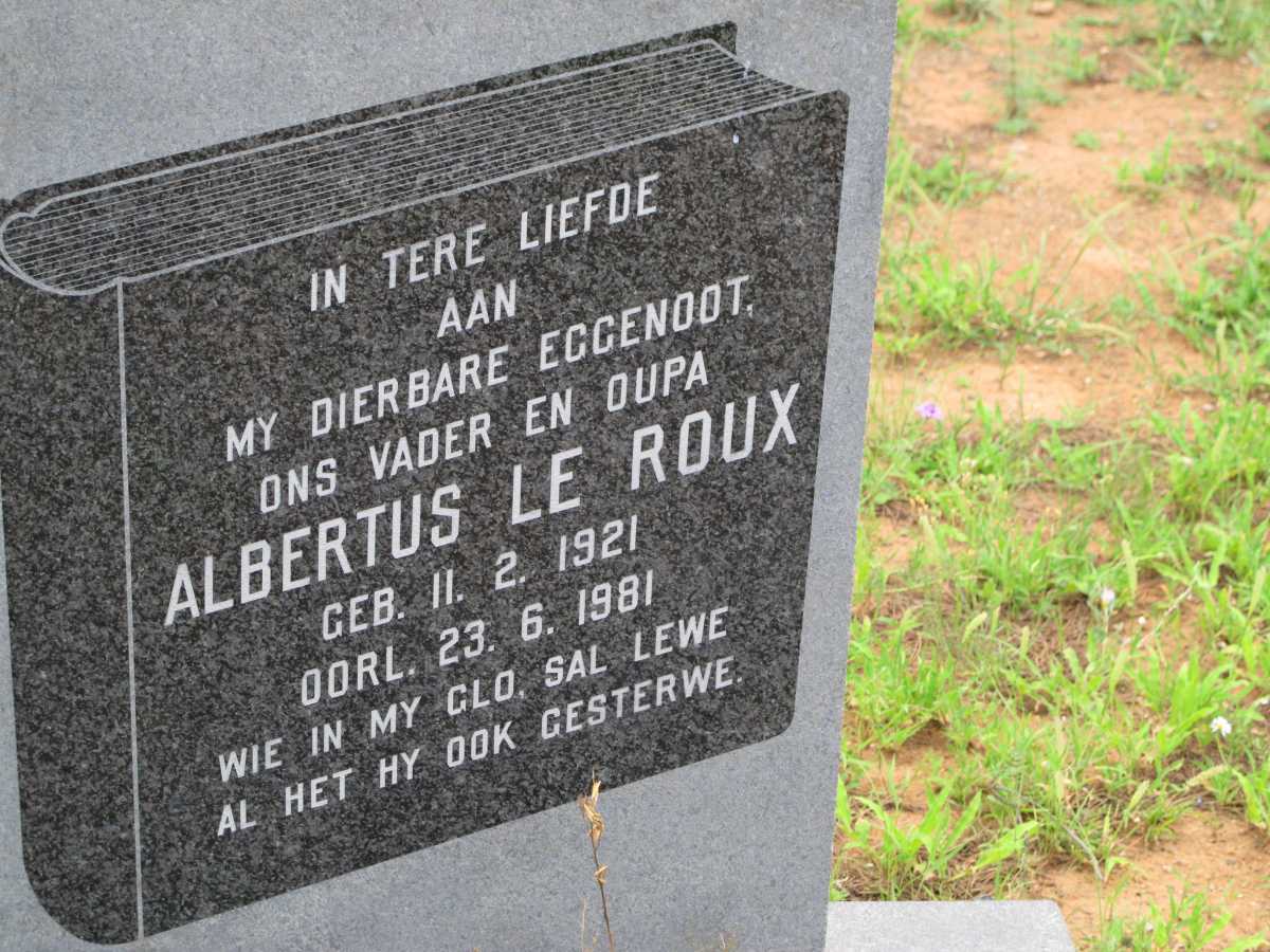 ROUX Albertus, le 1921-1981