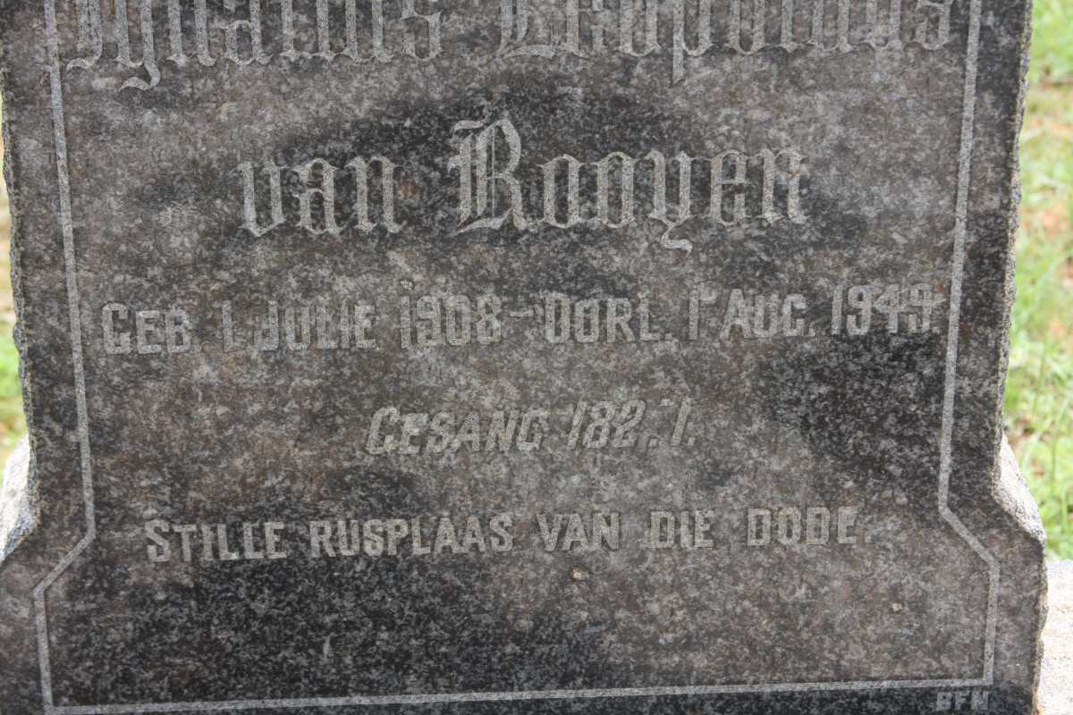 ROOYEN Ignatius Leopodus, van 1908-1949