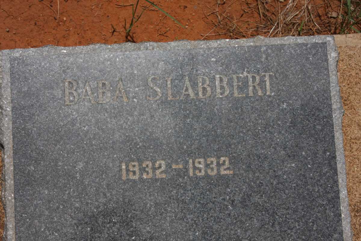 SLABBERT Baba 1932-1932