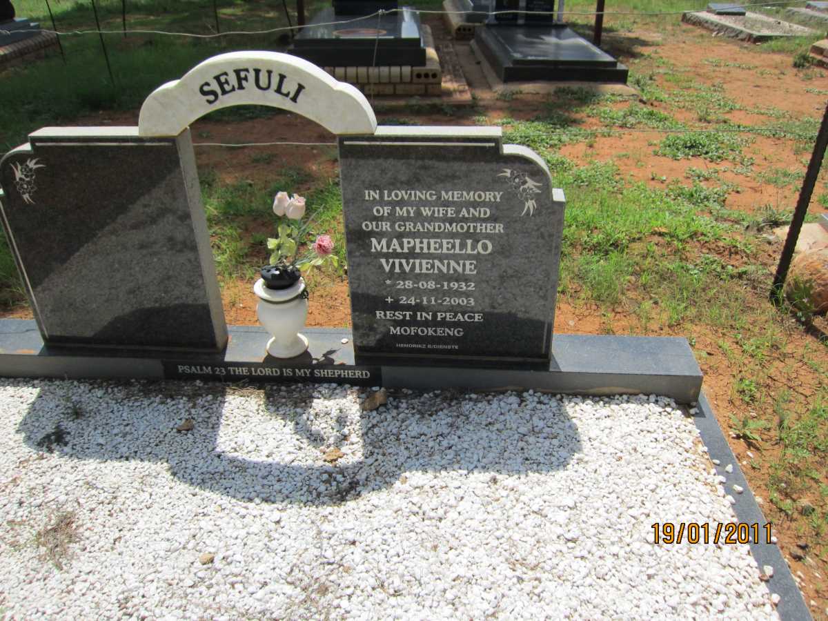 SEFULI Mapheello Vivienne 1932-2003