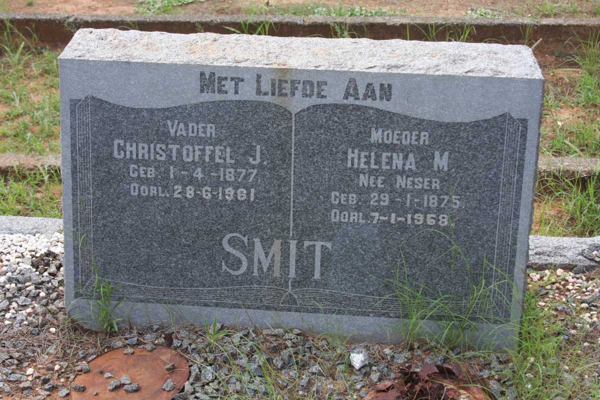 SMIT Christoffel J. 1877-1961 &amp; Helena M. NESER 1875-1968