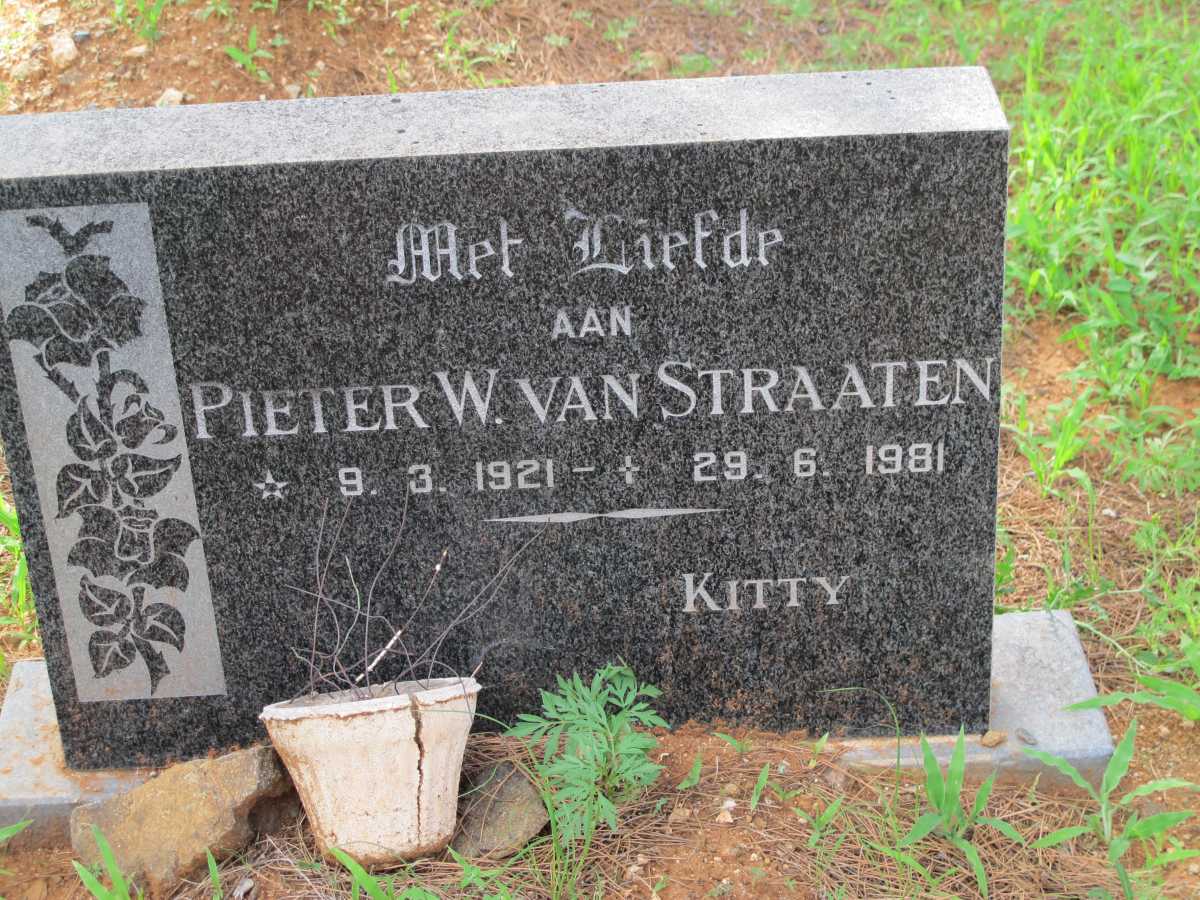STRAATEN Pieter W., van 1921-1981