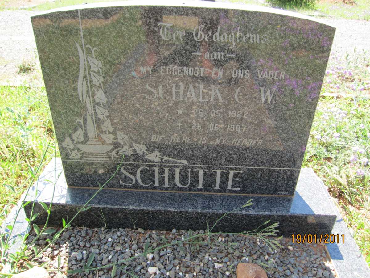 SCHUTTE Schalk C.W. 1922-1987