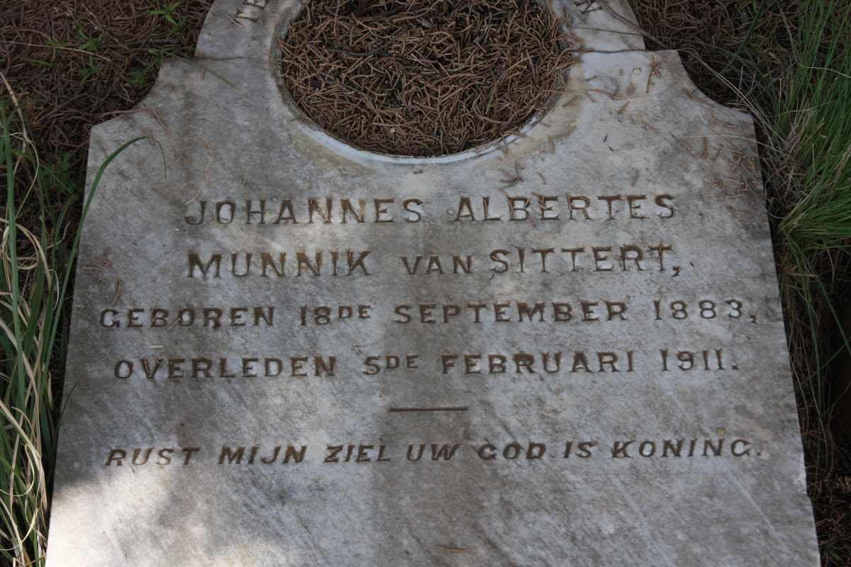 SITTERT Johannes Albertes Munnik, van 1883-1911