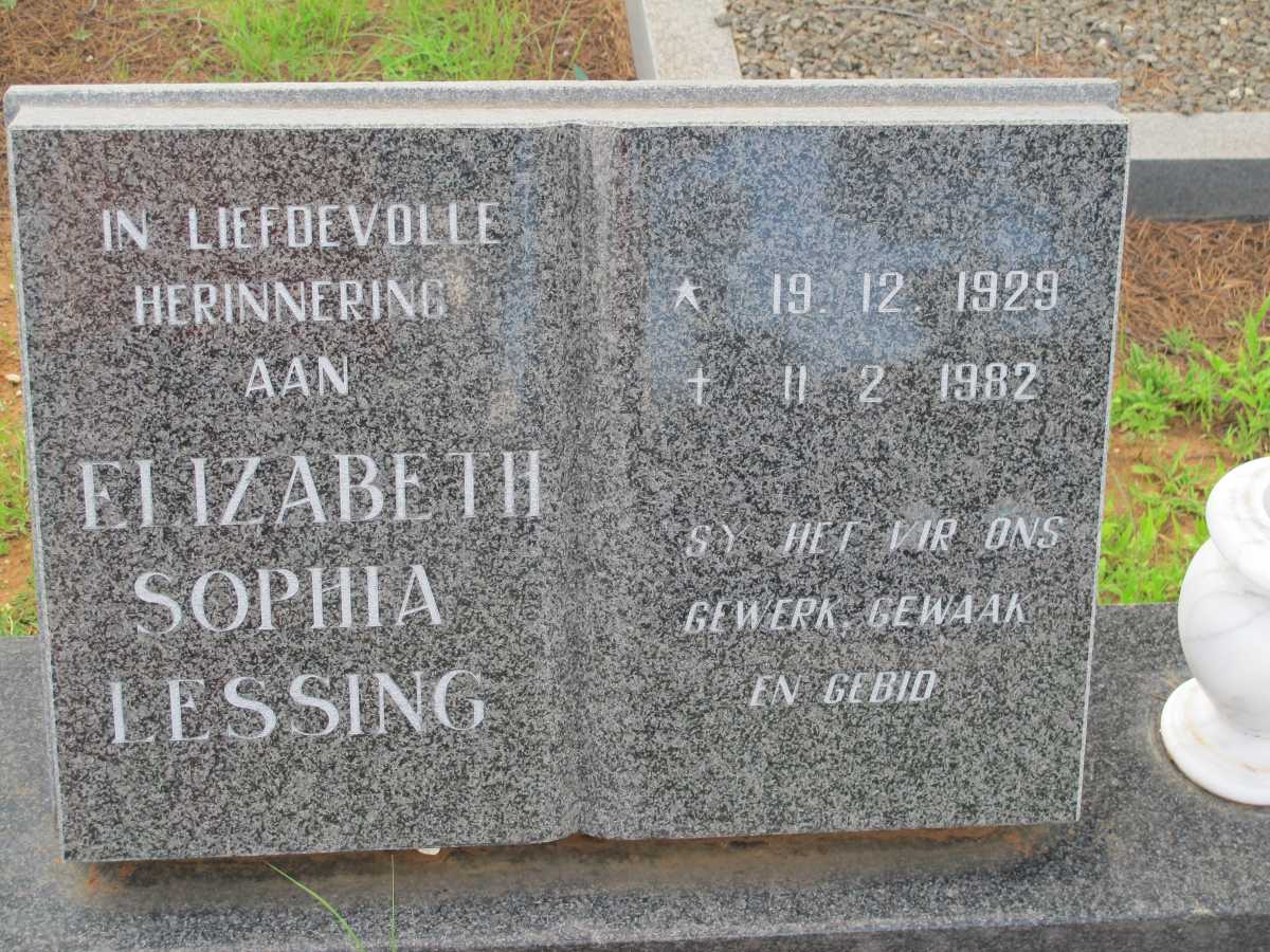 SLABBERT Elizabeth Sophia Lessing 1929-1982