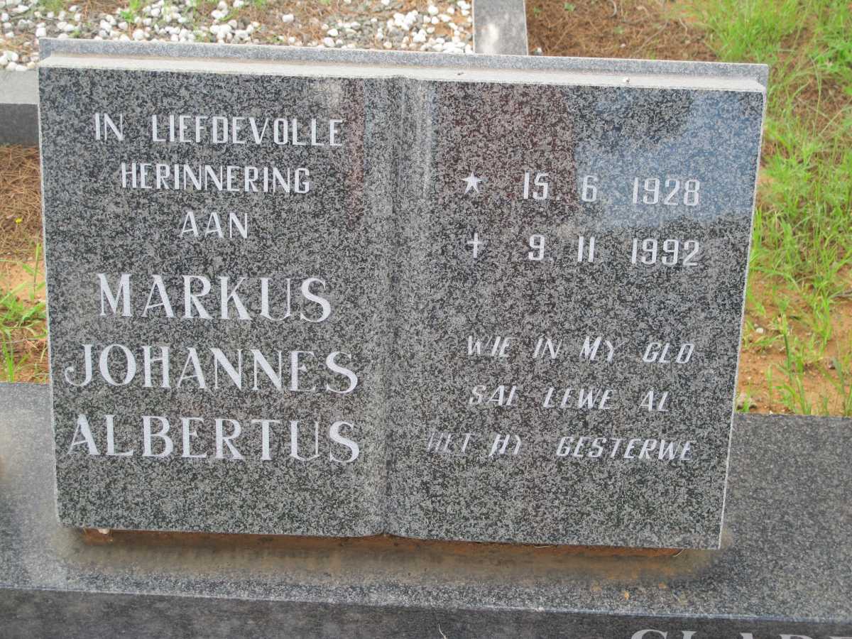 SLABBERT Markus Johannes Albertus 1928-1992