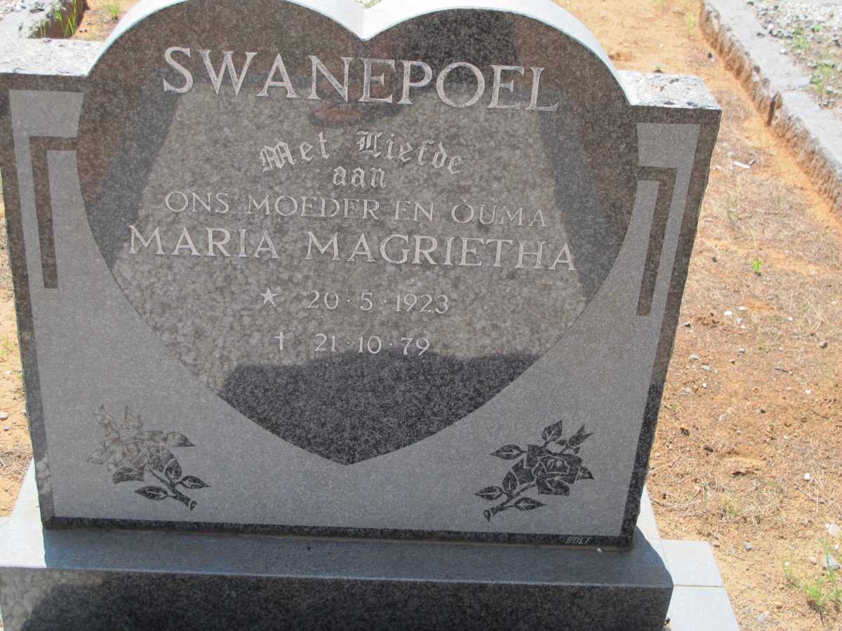 SWANEPOEL Maria Magrietha 1923-1979
