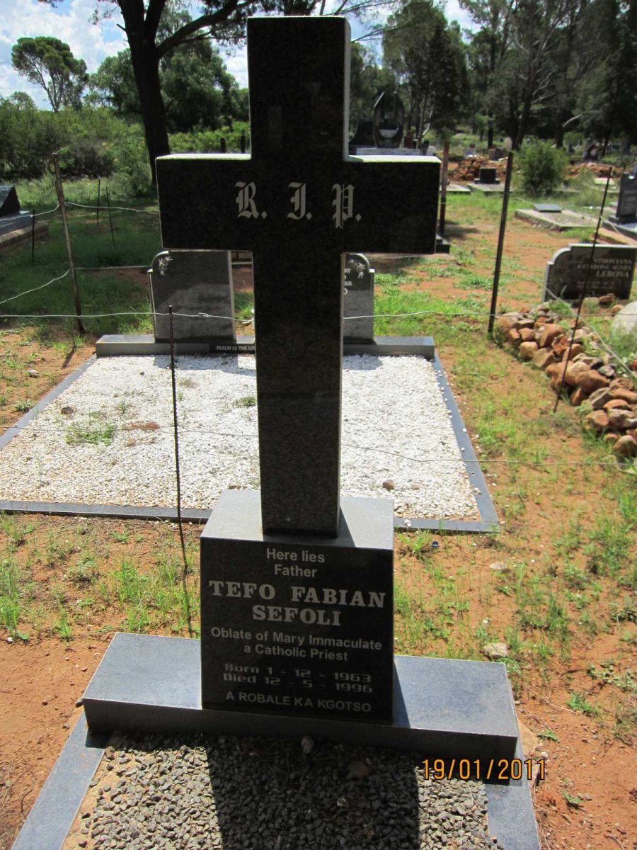 SEFOLI Tefo Fabian 1963-1996
