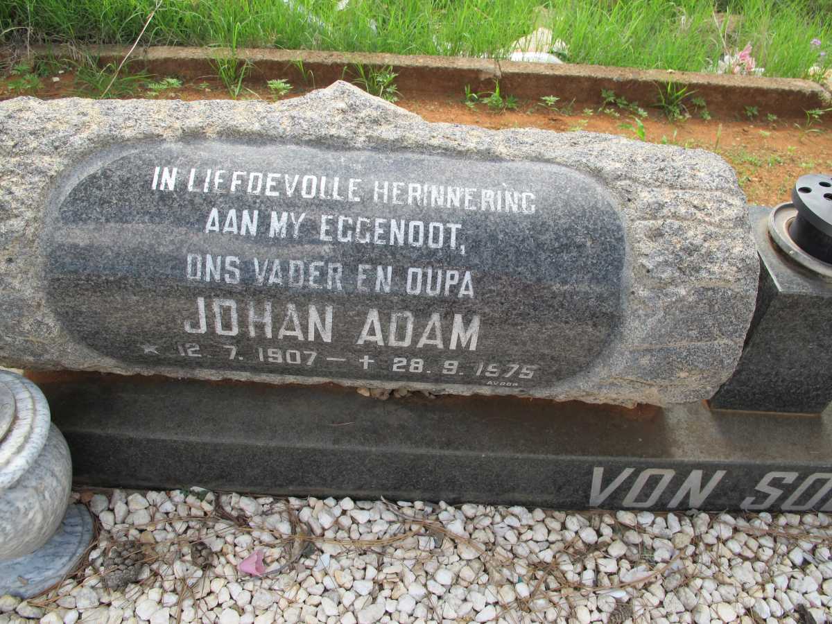 SOLMS Johan Adam, von 1907-1975